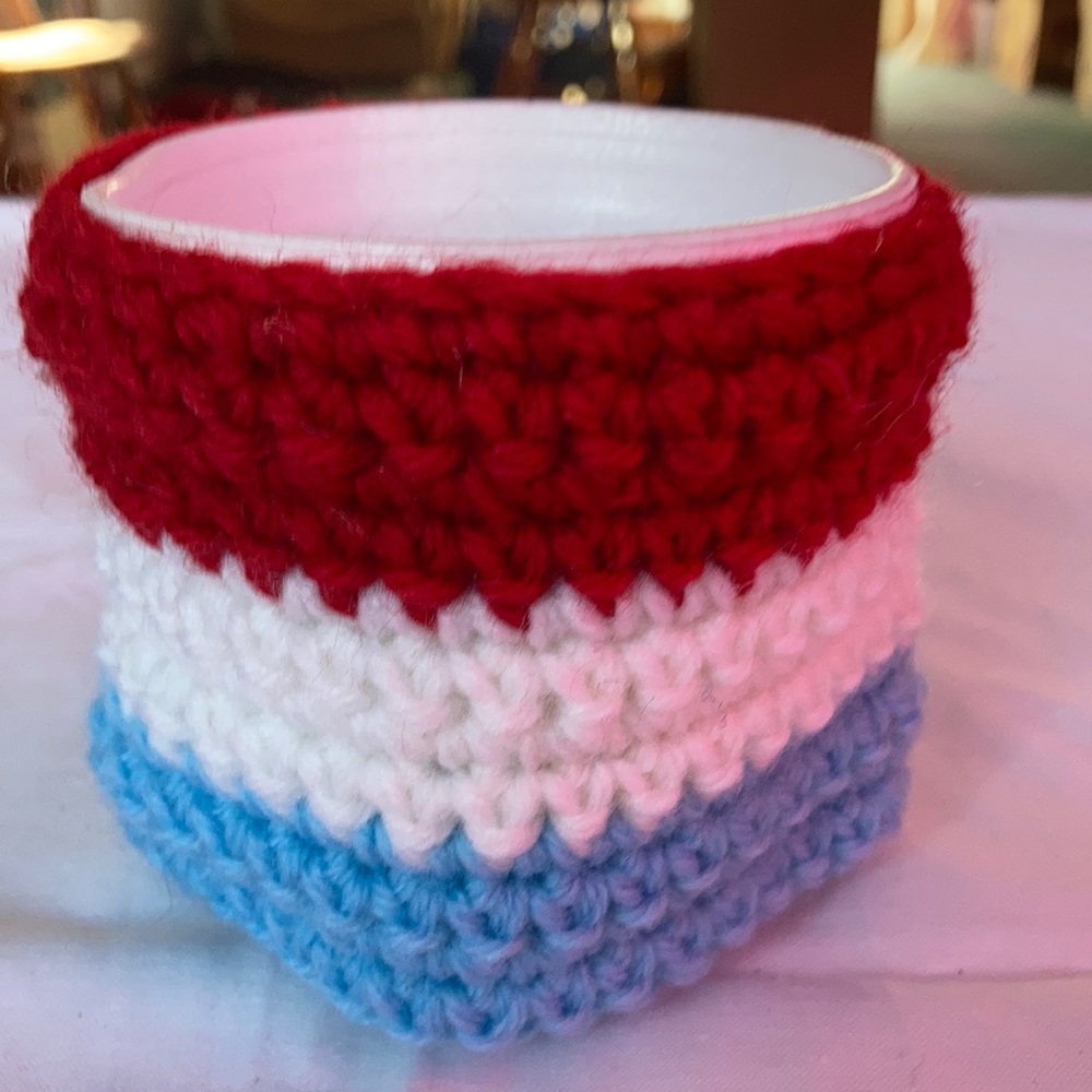 Hand crochet cup cozy